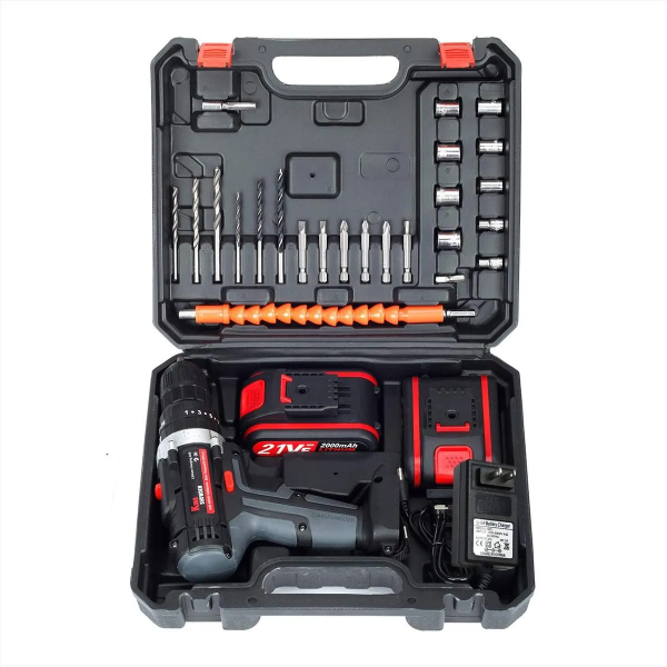 Hyper Tough 21V Max 1.5AH 50-Piece Project Kit with Cordless Drill, Battery & Charger - Image 7