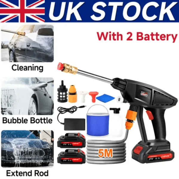 1500W Cordless High Pressure Car Washer 2 Type Cleaner Washing Spray Gun Electric Water Gun Foam Machine Compatible with Makita 21V Battery(A no Battery) - Image 5